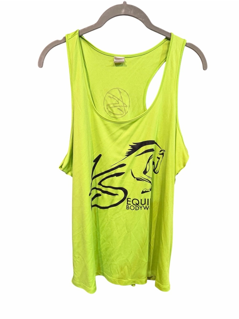 Sport-Tek Neon Lime ladies racerback Tank with western Logo